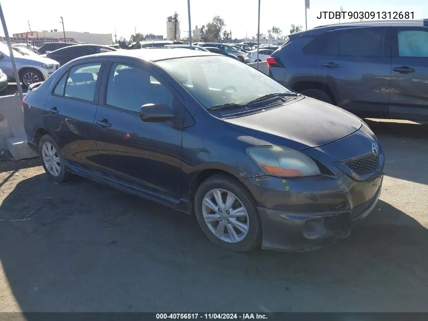 2009 Toyota Yaris S VIN: JTDBT903091312681 Lot: 40756517