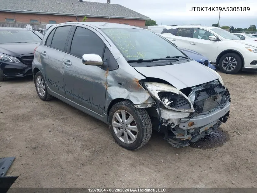 2010 Toyota Yaris VIN: JTDKT4K39A5305189 Lot: 12079264