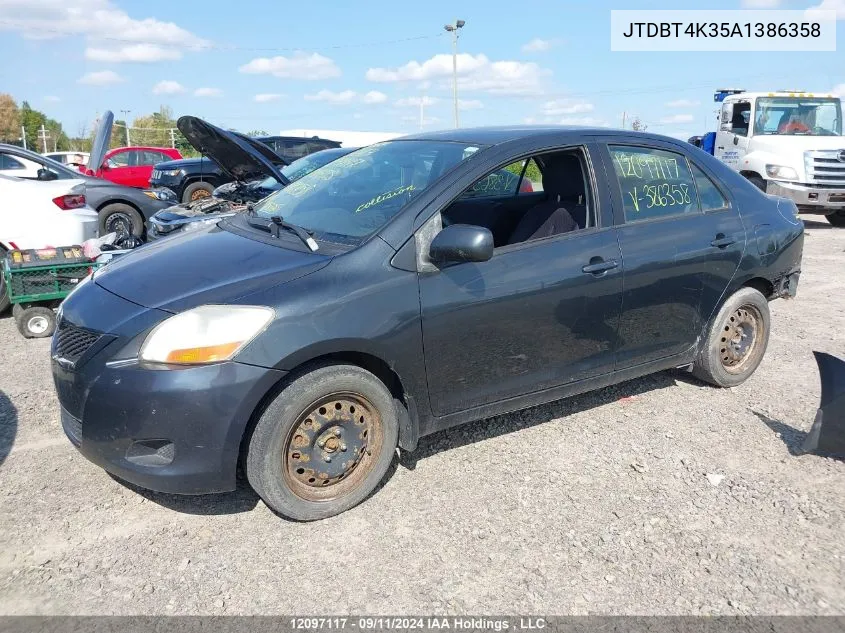 2010 Toyota Yaris VIN: JTDBT4K35A1386358 Lot: 12097117