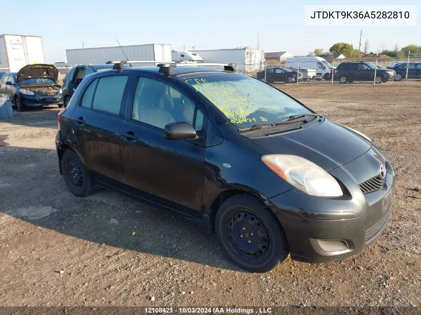 2010 Toyota Yaris VIN: JTDKT9K36A5282810 Lot: 12108421