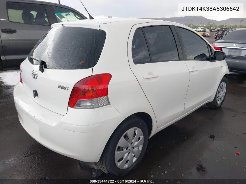 JTDKT4K38A5306642 2010 Toyota Yaris