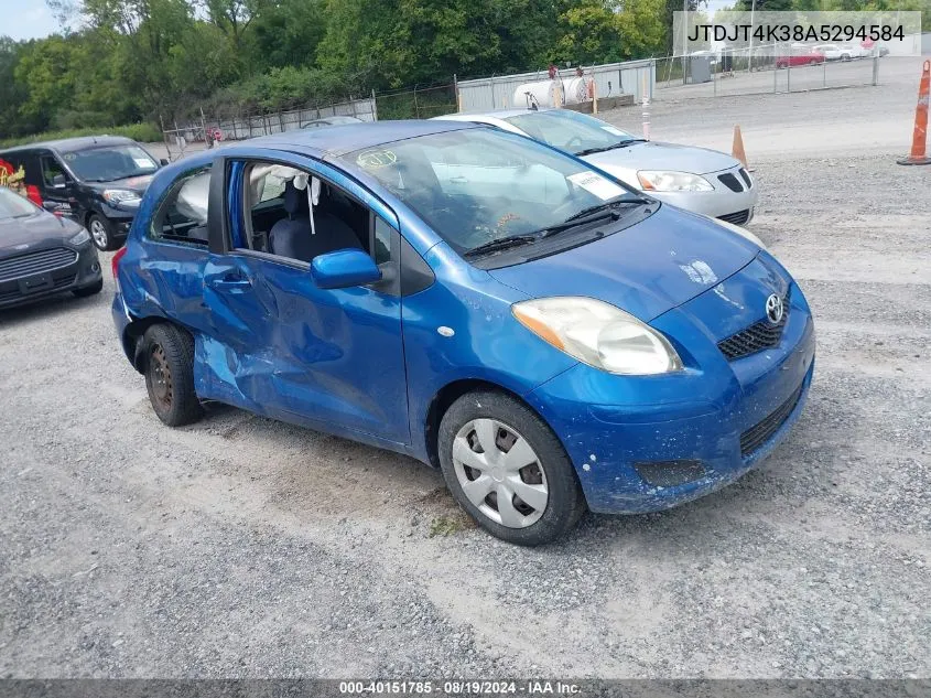 2010 Toyota Yaris VIN: JTDJT4K38A5294584 Lot: 40151785