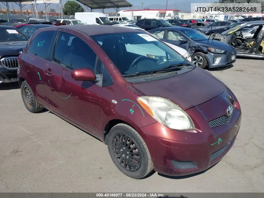 2010 Toyota Yaris VIN: JTDJT4K33A5282648 Lot: 40186977