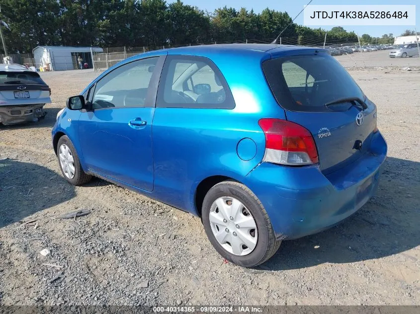 2010 Toyota Yaris VIN: JTDJT4K38A5286484 Lot: 40314365