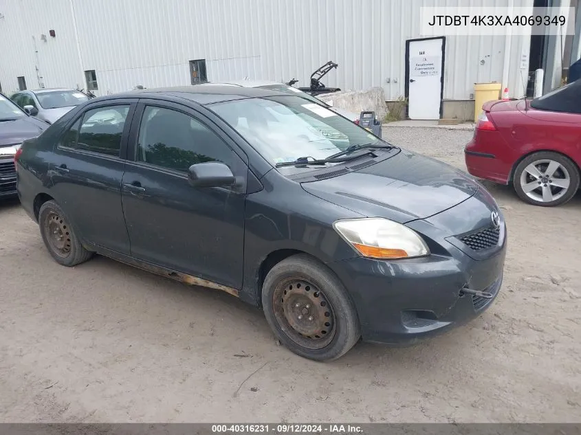 2010 Toyota Yaris VIN: JTDBT4K3XA4069349 Lot: 40316231