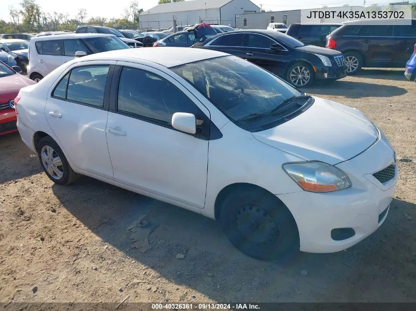 2010 Toyota Yaris VIN: JTDBT4K35A1353702 Lot: 40326361