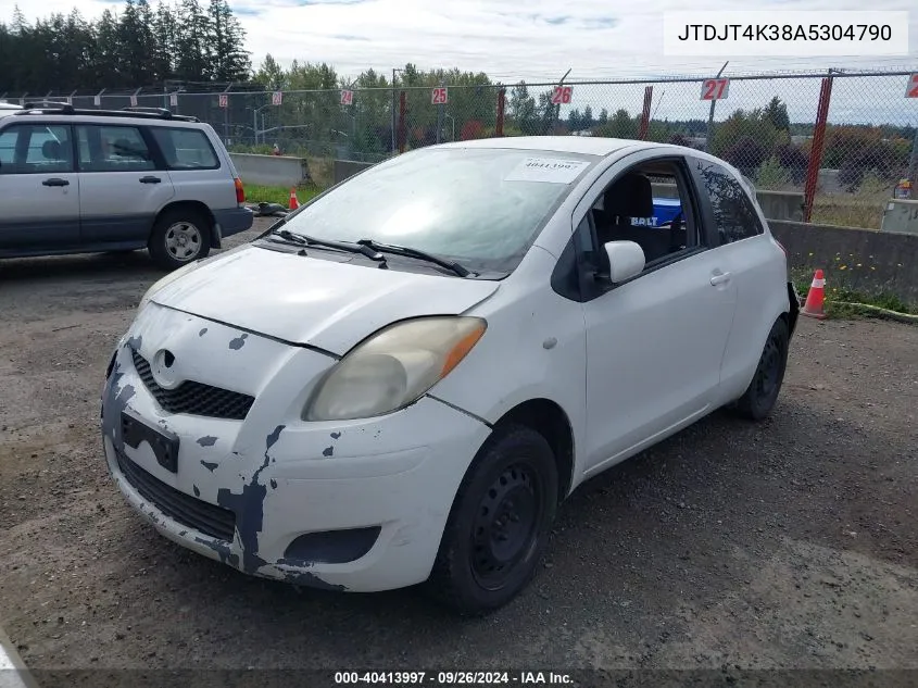 2010 Toyota Yaris VIN: JTDJT4K38A5304790 Lot: 40413997