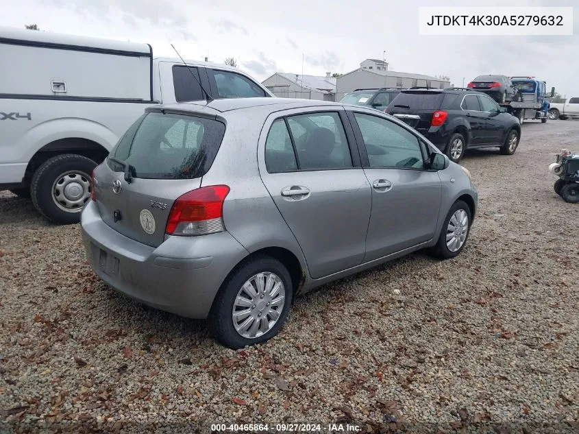 2010 Toyota Yaris VIN: JTDKT4K30A5279632 Lot: 40465864