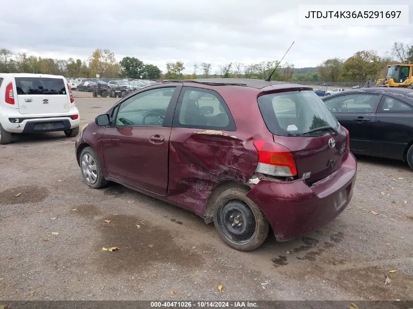 2010 Toyota Yaris VIN: JTDJT4K36A5291697 Lot: 40471026