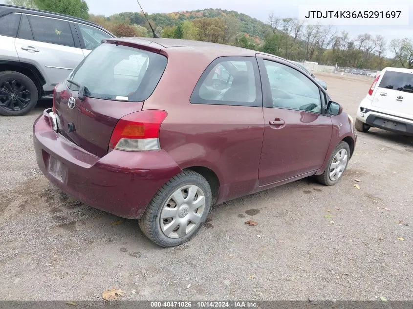 2010 Toyota Yaris VIN: JTDJT4K36A5291697 Lot: 40471026