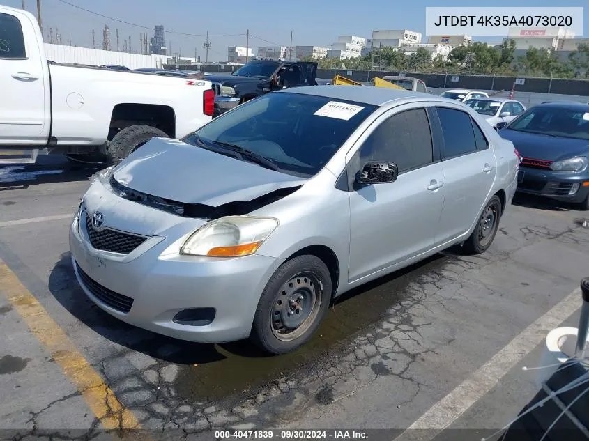 JTDBT4K35A4073020 2010 Toyota Yaris