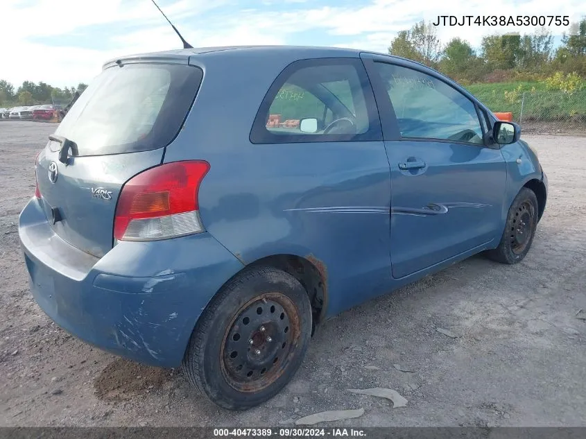 JTDJT4K38A5300755 2010 Toyota Yaris