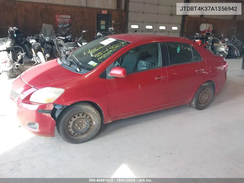 JTDBT4K37A1356942 2010 Toyota Yaris