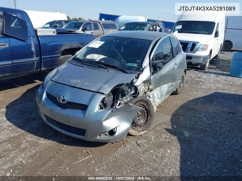 2010 Toyota Yaris VIN: JTDJT4K3XA5281089 Lot: 40492035