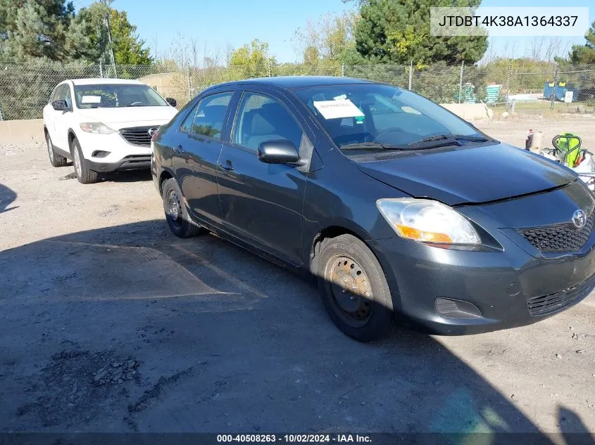 2010 Toyota Yaris VIN: JTDBT4K38A1364337 Lot: 40508263