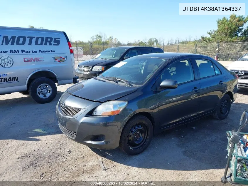 2010 Toyota Yaris VIN: JTDBT4K38A1364337 Lot: 40508263