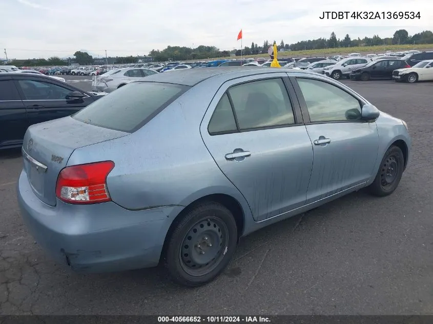 2010 Toyota Yaris VIN: JTDBT4K32A1369534 Lot: 40566652