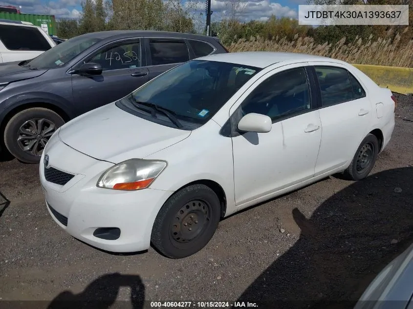 2010 Toyota Yaris VIN: JTDBT4K30A1393637 Lot: 40604277