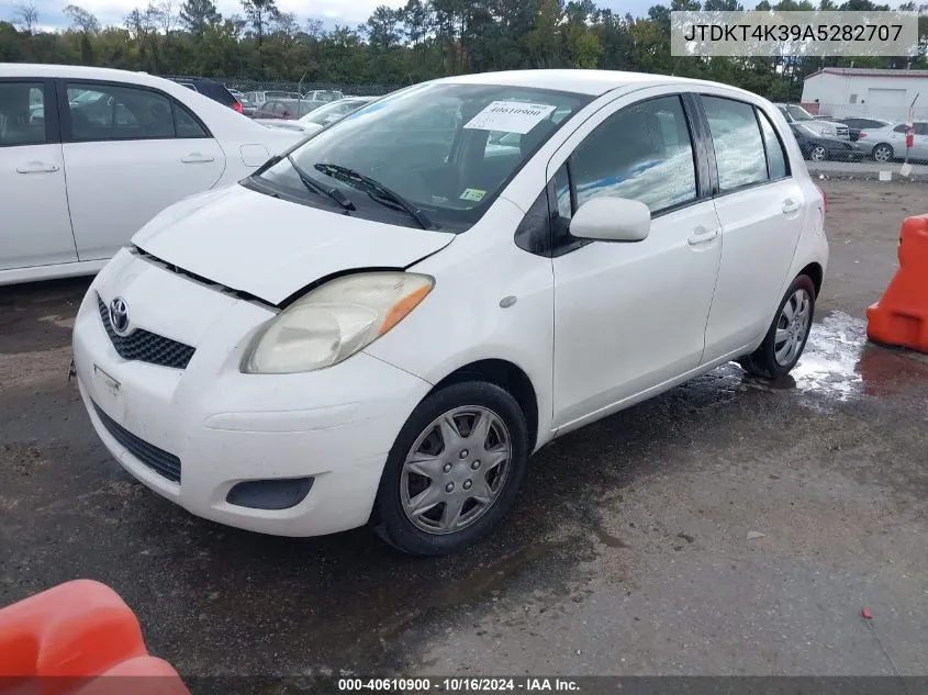 2010 Toyota Yaris VIN: JTDKT4K39A5282707 Lot: 40610900