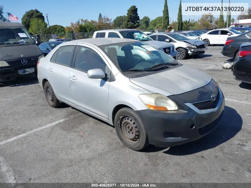 2010 Toyota Yaris VIN: JTDBT4K37A1390220 Lot: 40625077