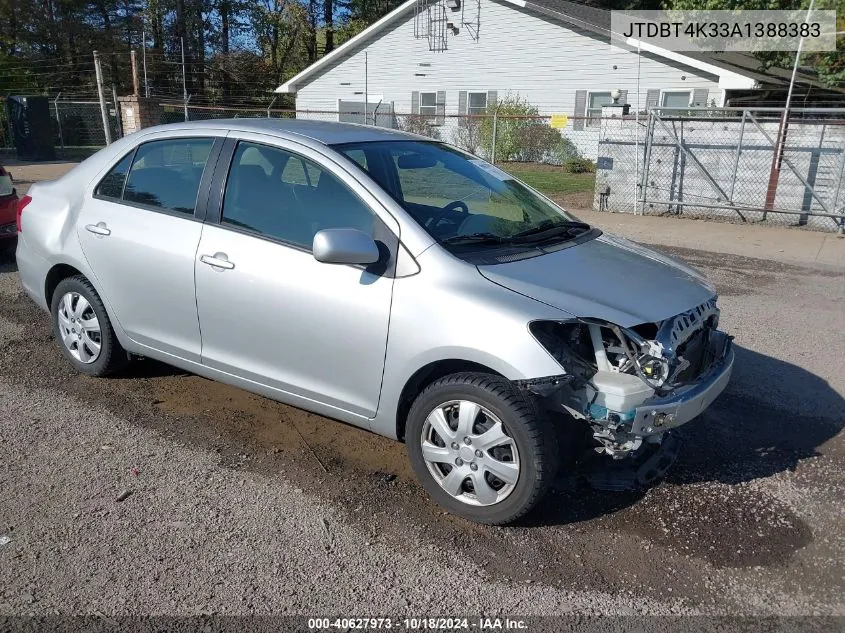 2010 Toyota Yaris VIN: JTDBT4K33A1388383 Lot: 40627973