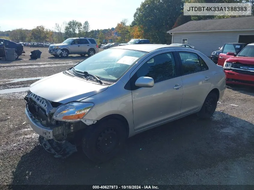 2010 Toyota Yaris VIN: JTDBT4K33A1388383 Lot: 40627973