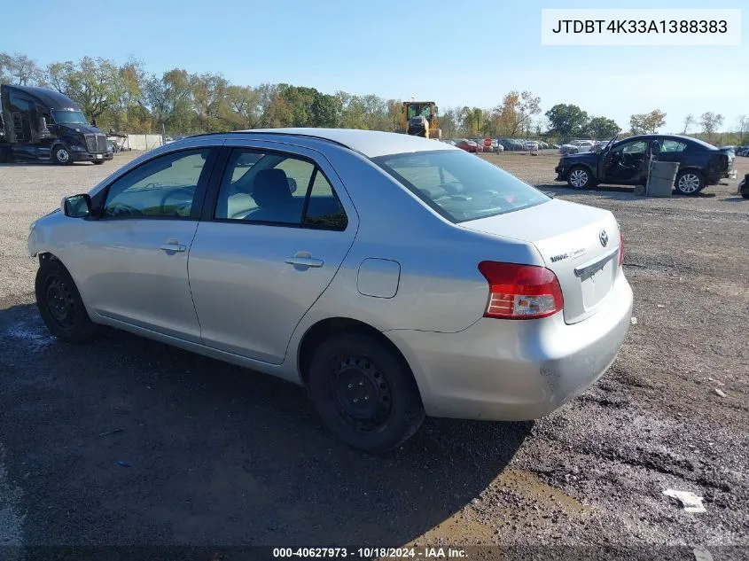 2010 Toyota Yaris VIN: JTDBT4K33A1388383 Lot: 40627973