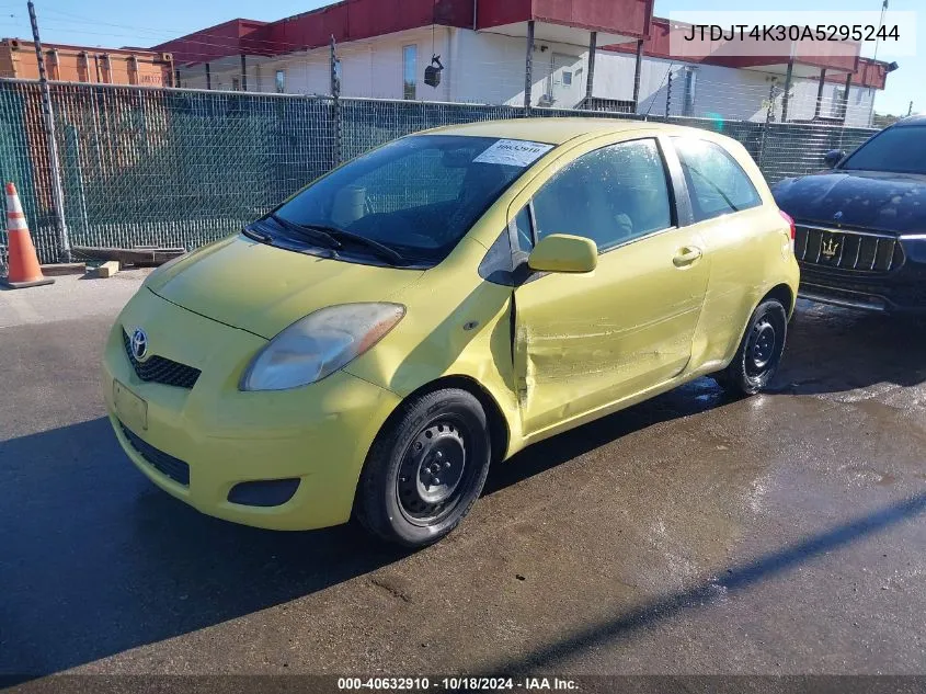 2010 Toyota Yaris VIN: JTDJT4K30A5295244 Lot: 40632910