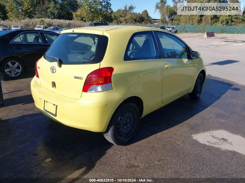 2010 Toyota Yaris VIN: JTDJT4K30A5295244 Lot: 40632910