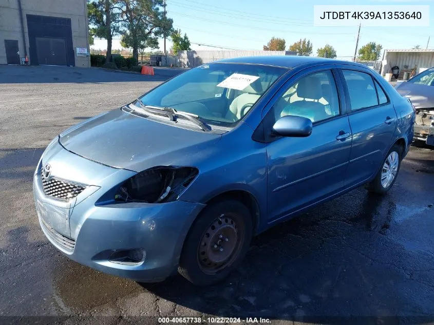 2010 Toyota Yaris VIN: JTDBT4K39A1353640 Lot: 40657738