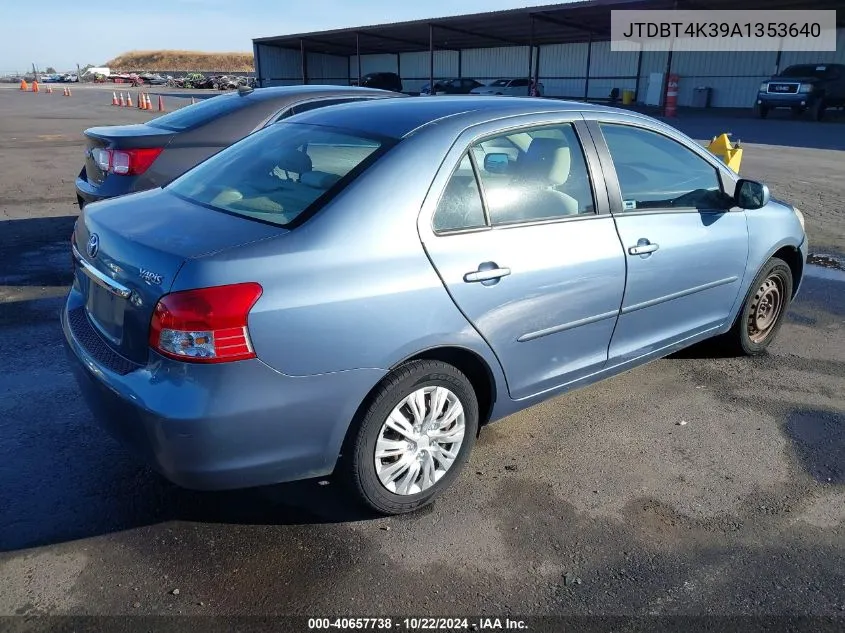 2010 Toyota Yaris VIN: JTDBT4K39A1353640 Lot: 40657738