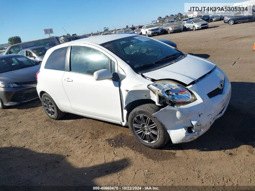 2010 Toyota Yaris VIN: JTDJT4K39A5305334 Lot: 40660470