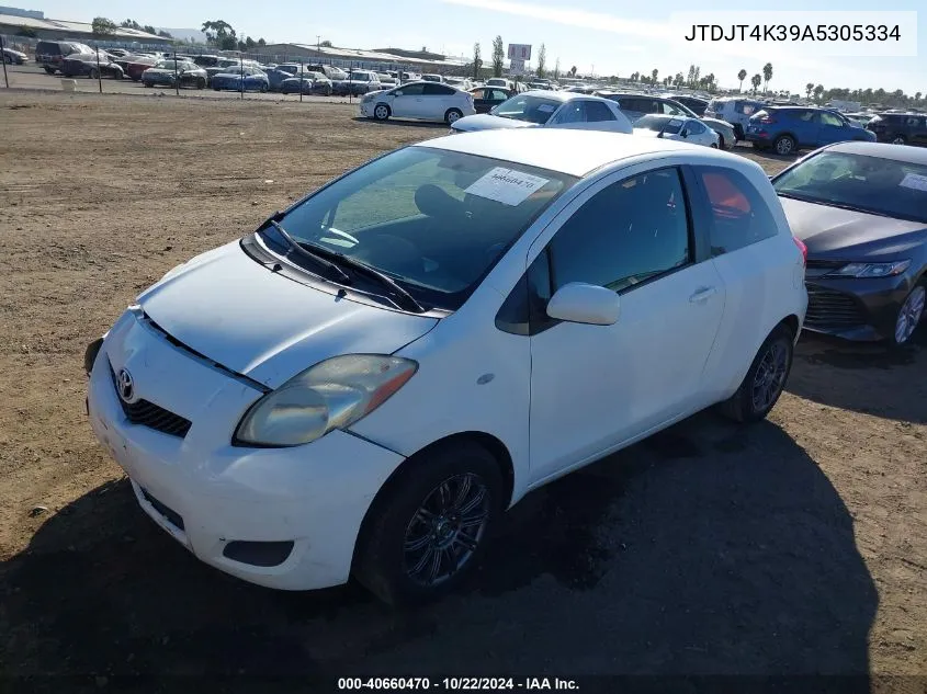 2010 Toyota Yaris VIN: JTDJT4K39A5305334 Lot: 40660470