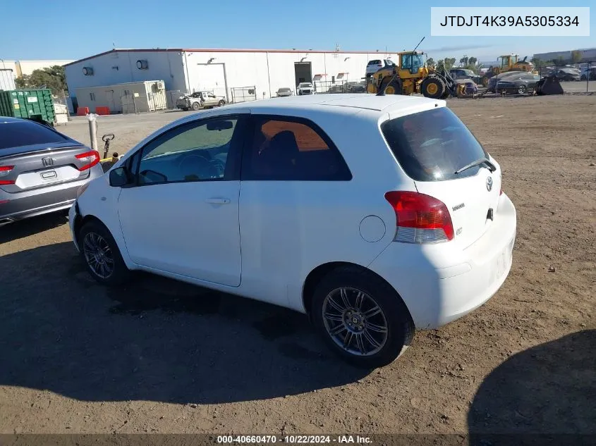 2010 Toyota Yaris VIN: JTDJT4K39A5305334 Lot: 40660470