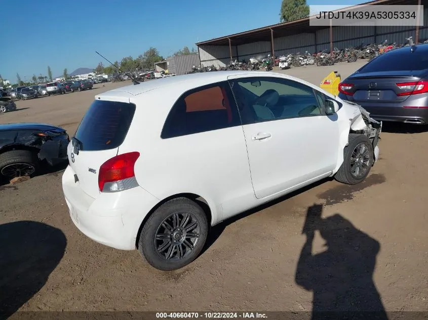 2010 Toyota Yaris VIN: JTDJT4K39A5305334 Lot: 40660470