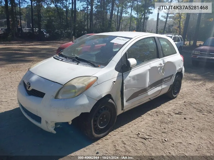 2010 Toyota Yaris VIN: JTDJT4K37A5281468 Lot: 40662864