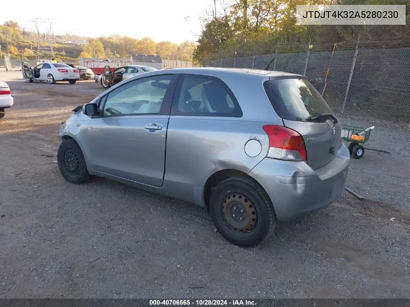 JTDJT4K32A5280230 2010 Toyota Yaris