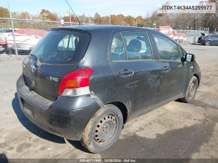 2010 Toyota Yaris VIN: JTDKT4K34A5295977 Lot: 40711955