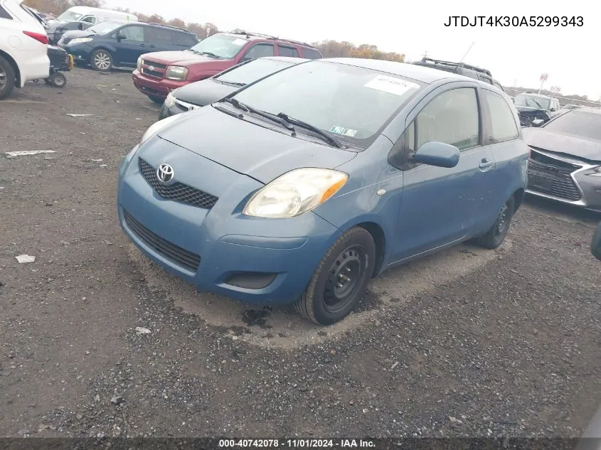 JTDJT4K30A5299343 2010 Toyota Yaris