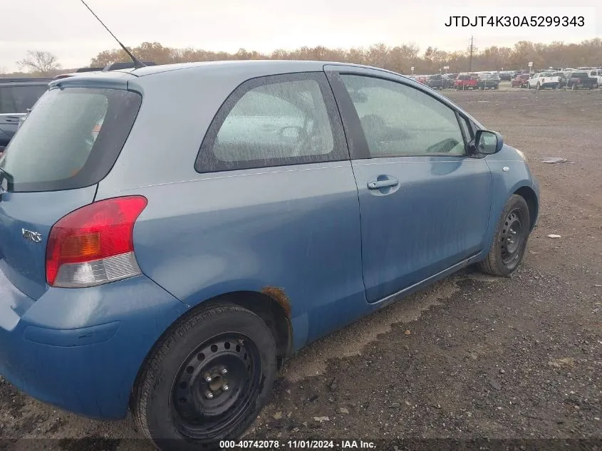 JTDJT4K30A5299343 2010 Toyota Yaris