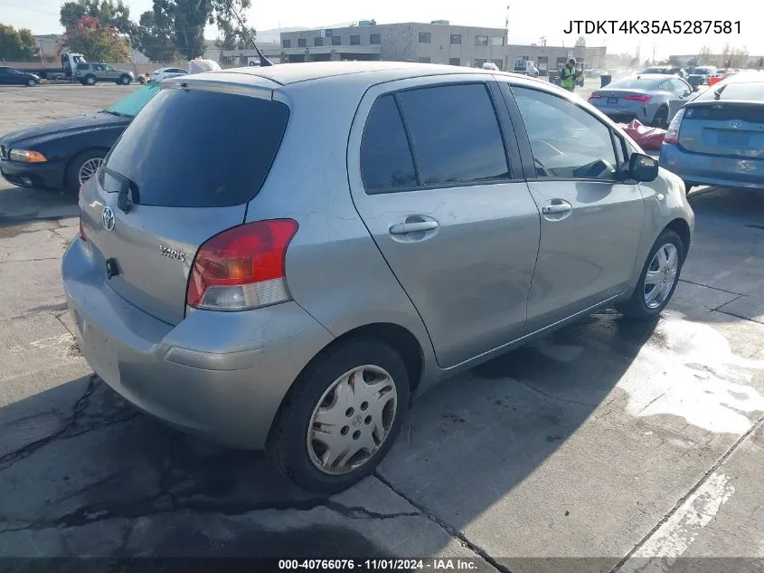 JTDKT4K35A5287581 2010 Toyota Yaris