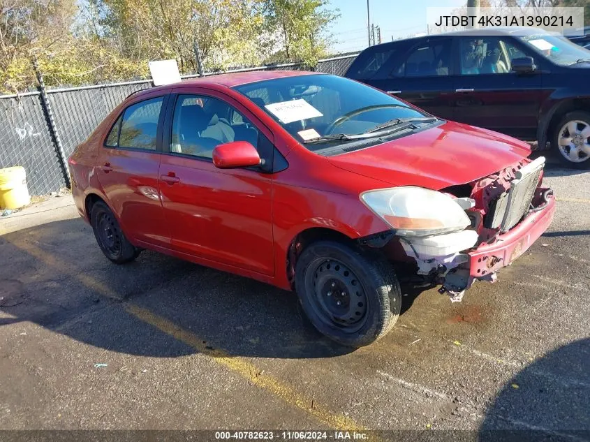 2010 Toyota Yaris VIN: JTDBT4K31A1390214 Lot: 40782623