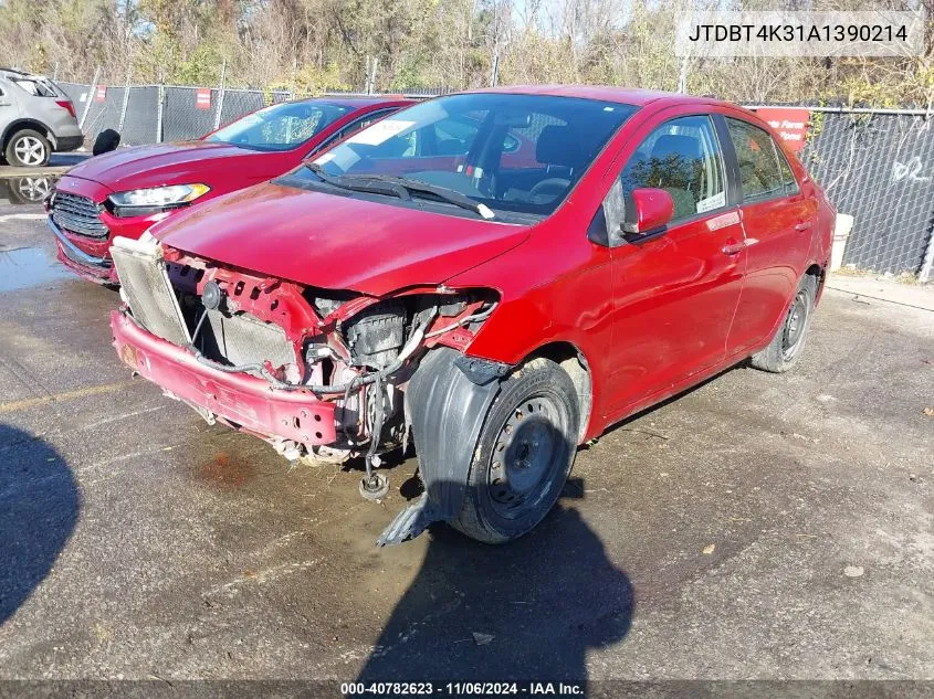 2010 Toyota Yaris VIN: JTDBT4K31A1390214 Lot: 40782623