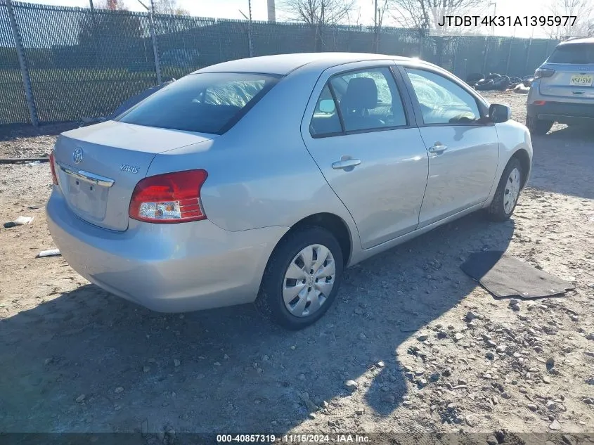 2010 Toyota Yaris VIN: JTDBT4K31A1395977 Lot: 40857319