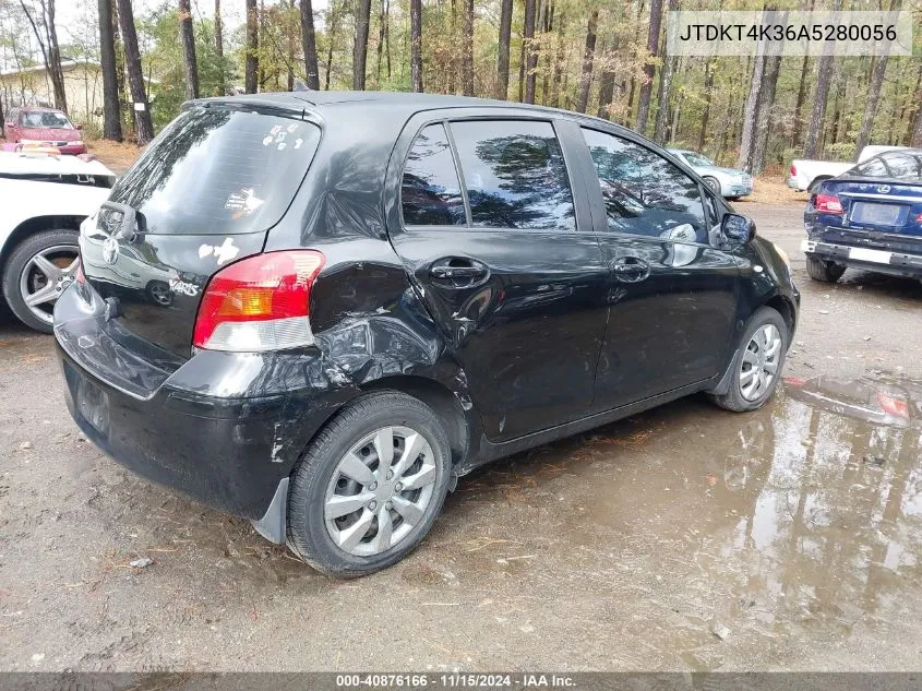 2010 Toyota Yaris VIN: JTDKT4K36A5280056 Lot: 40876166