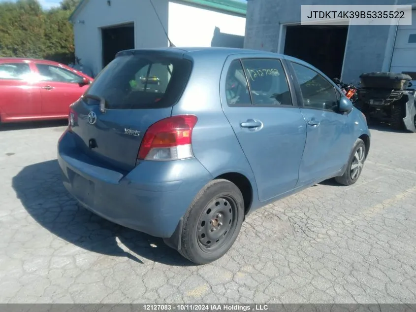 JTDKT4K39B5335522 2011 Toyota Yaris