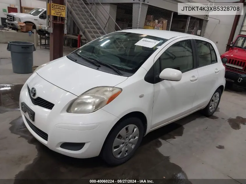 JTDKT4K3XB5328708 2011 Toyota Yaris