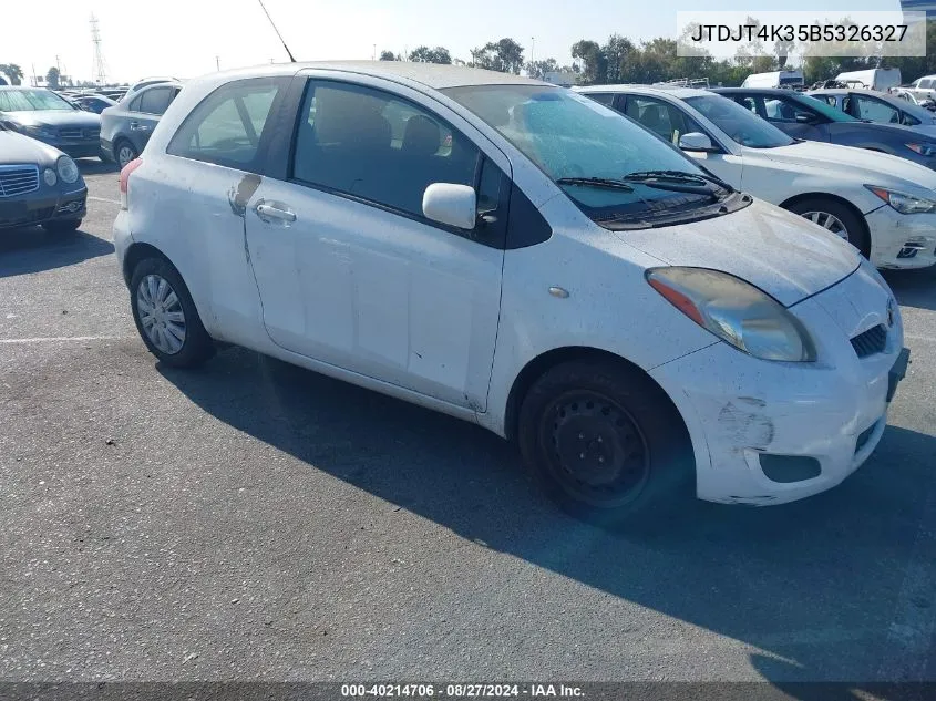 JTDJT4K35B5326327 2011 Toyota Yaris