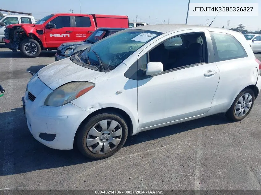 JTDJT4K35B5326327 2011 Toyota Yaris