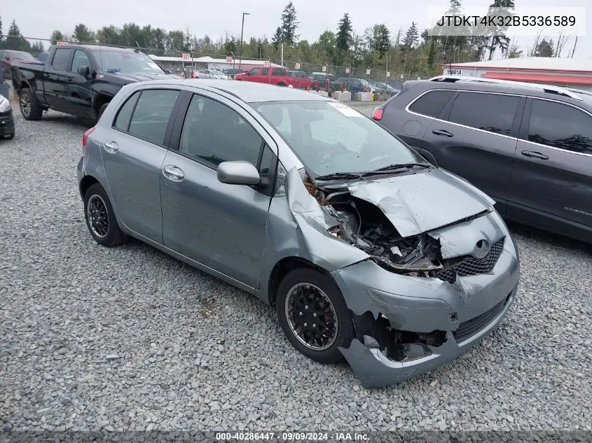 2011 Toyota Yaris Base (A4) VIN: JTDKT4K32B5336589 Lot: 40286447